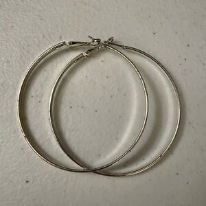 Large silver hoops